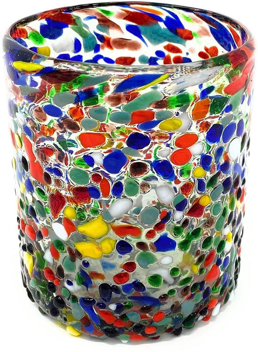 Confetti Rock Tumbler Glasses - Set of 6 (10 oz each) by Dos Sueños