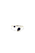 Medusa Lapis Adjustable Sterling Silver Ring by Fair Anita