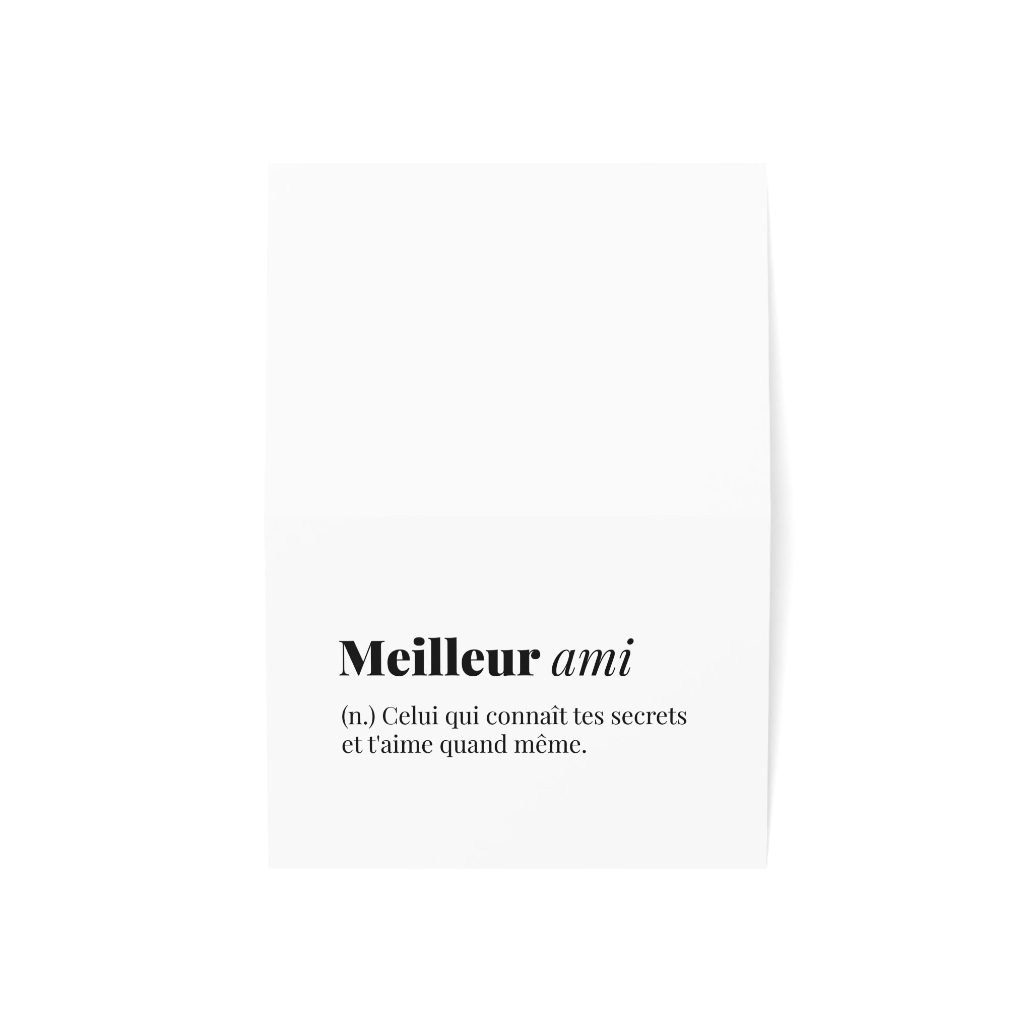 Meilleur ami definition card Greeting Cards | French friendship note Paper products La Vie Bien Meilleur ami definition card Greeting Cards | French friendship note