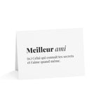 Meilleur ami definition card Greeting Cards | French friendship note Paper products La Vie Bien Meilleur ami definition card Greeting Cards | French friendship note