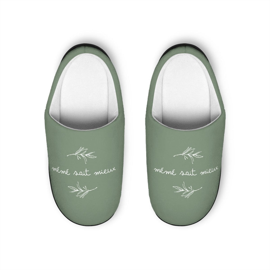 Mémé sait mieux Grandma knows best French slippers, Women's Indoor Slippers Slippers La Vie Bien Mémé sait mieux Grandma knows best French slippers, Women's Indoor Slippers