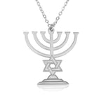 Menorah With Star of David Necklace La Vie Bien Menorah With Star of David Necklace