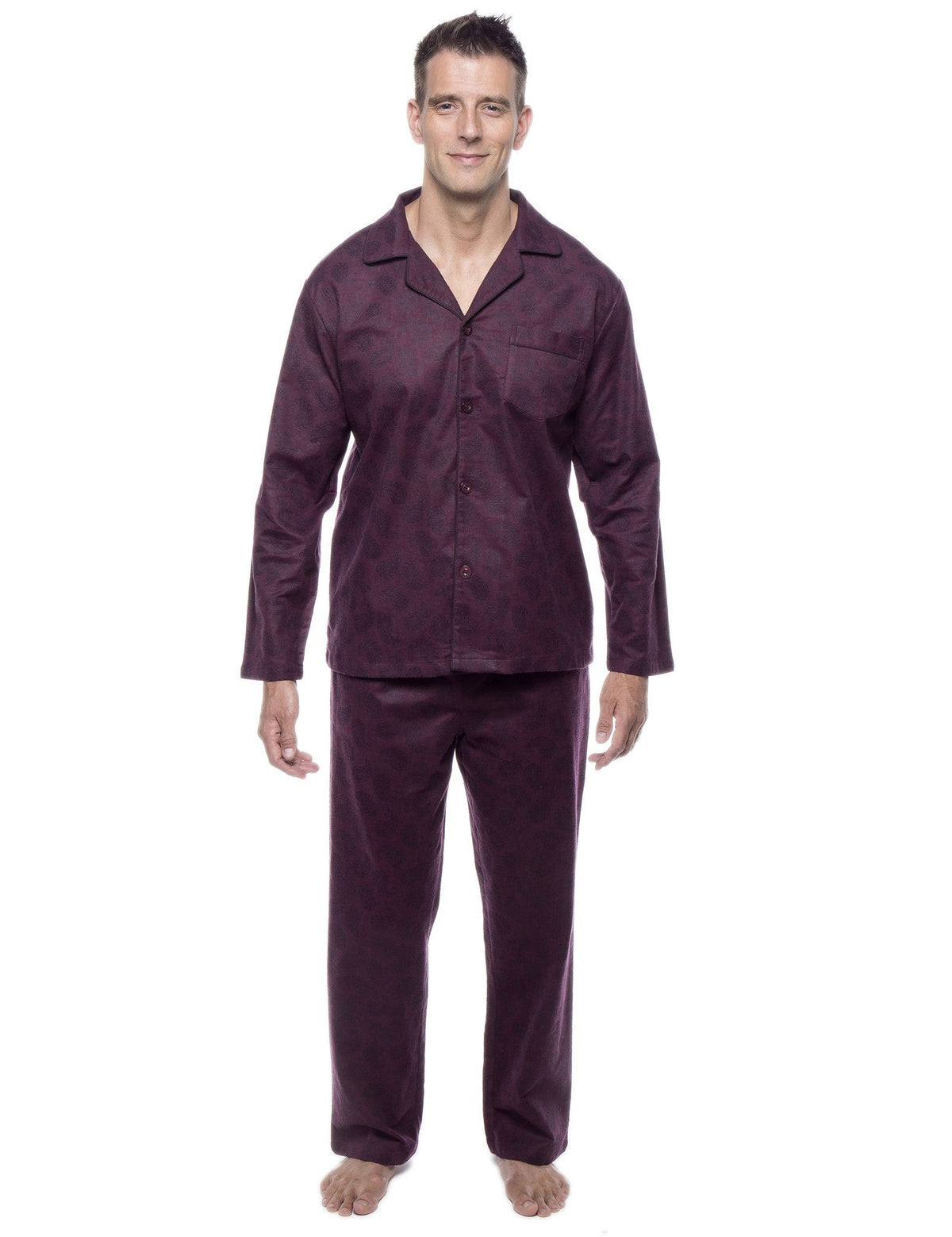 Men's 100% Cotton Flannel Pajama Set pajama-sets La Vie Bien Men's 100% Cotton Flannel Pajama Set