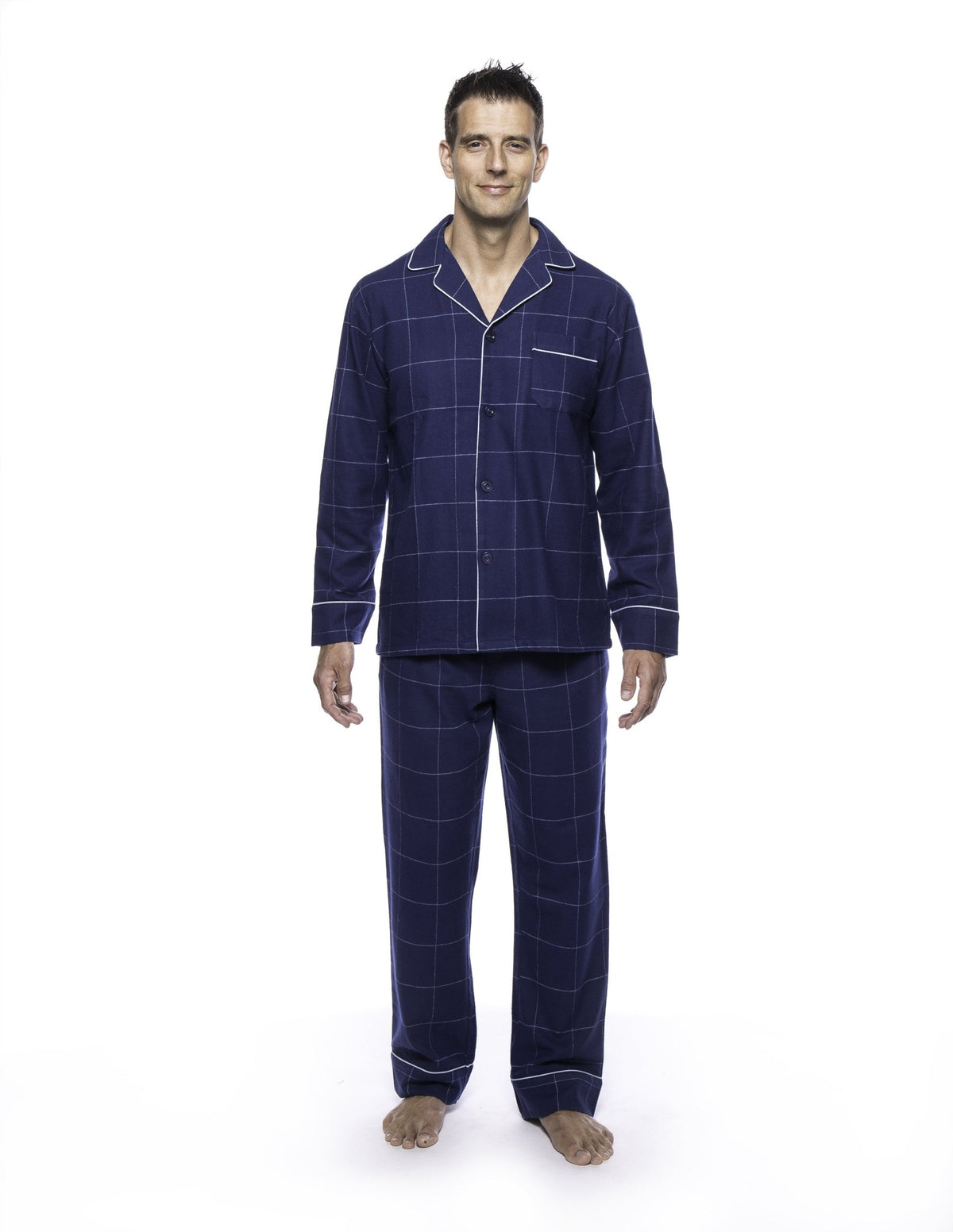 Men's 100% Cotton Flannel Pajama Set pajama-sets La Vie Bien Men's 100% Cotton Flannel Pajama Set