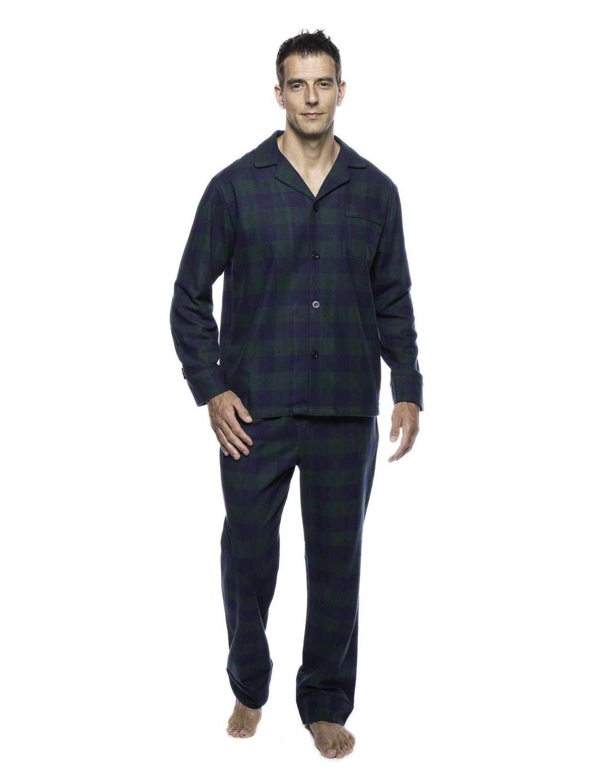 Men's 100% Cotton Flannel Pajama Set pajama-sets La Vie Bien Men's 100% Cotton Flannel Pajama Set