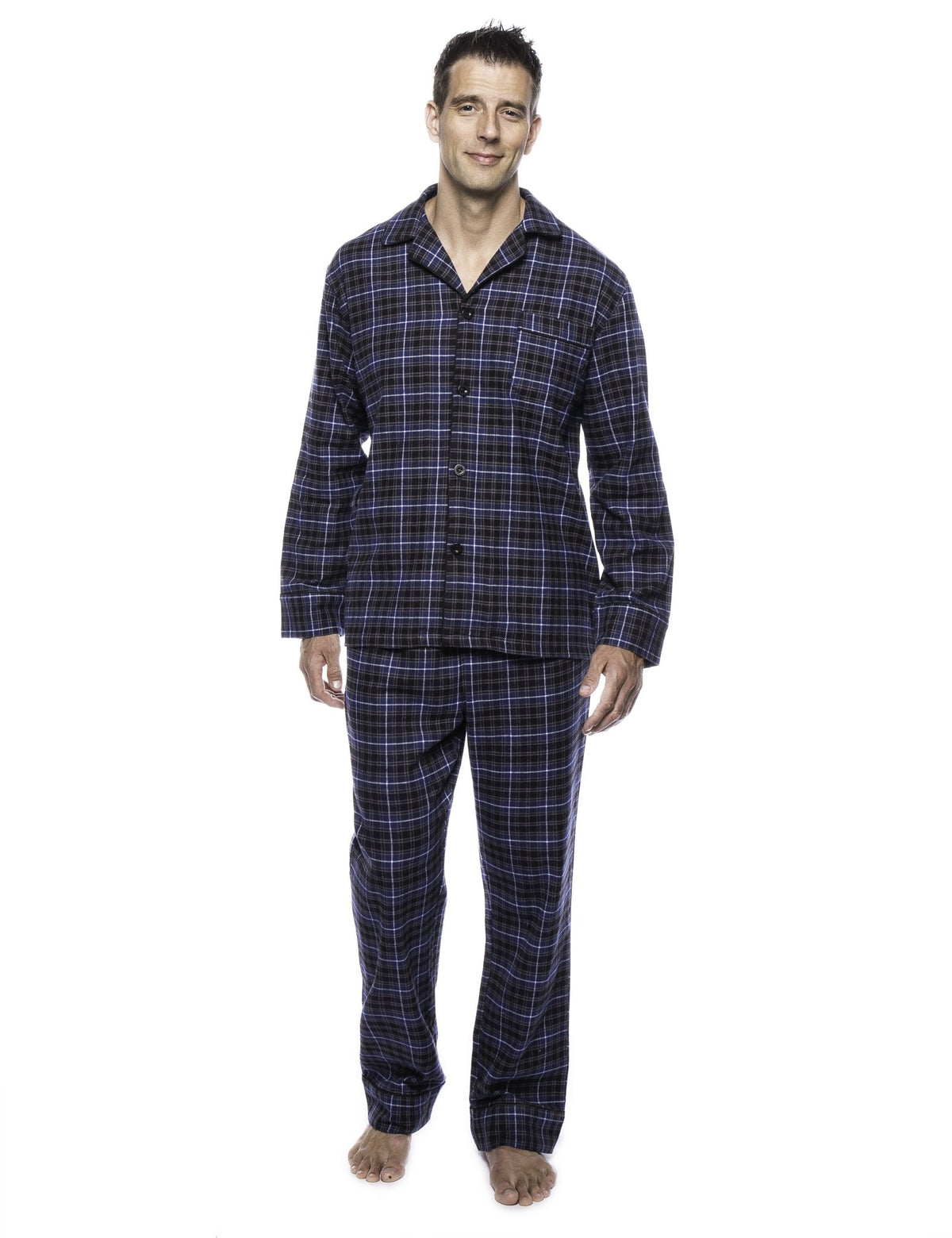 Men's 100% Cotton Flannel Pajama Set pajama-sets La Vie Bien Men's 100% Cotton Flannel Pajama Set