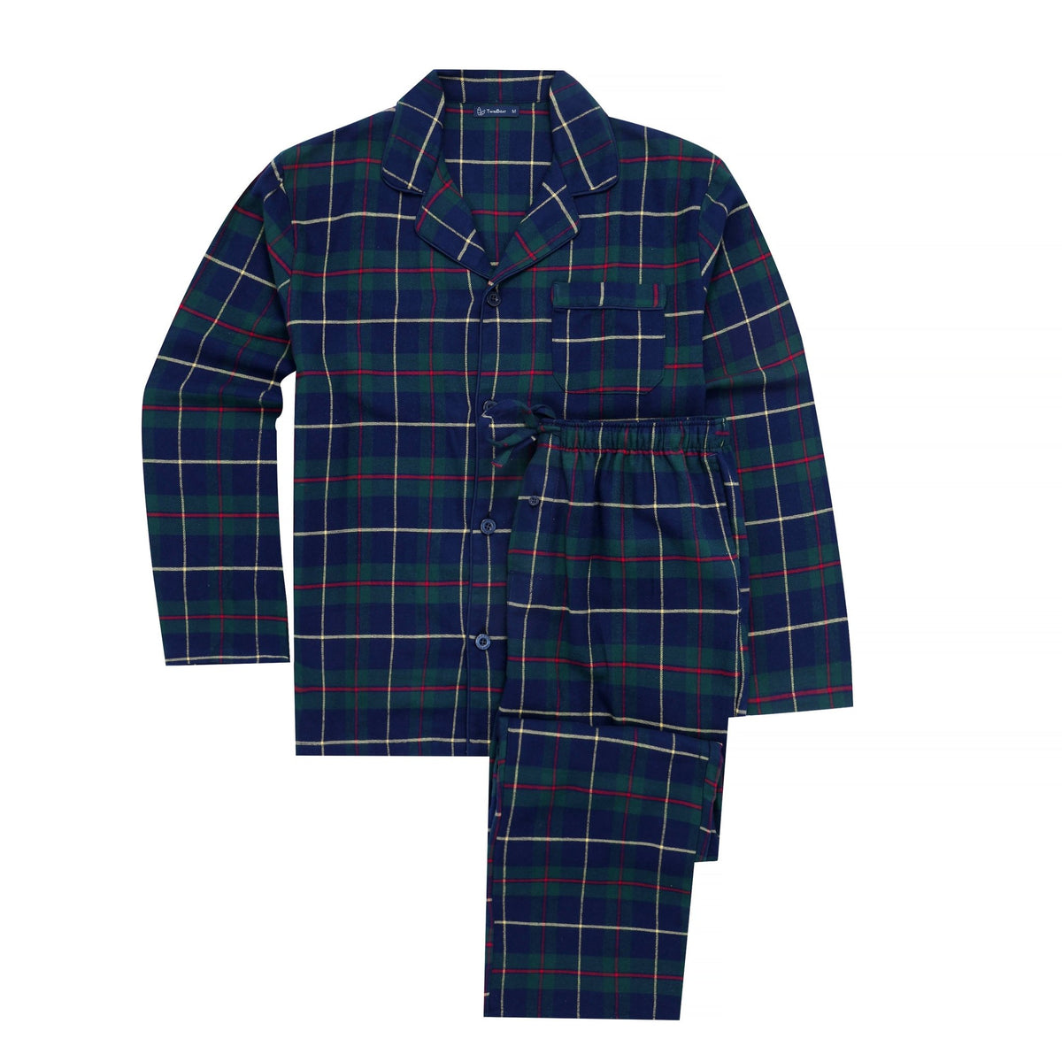 Men's 100% Cotton Flannel Pajama Set pajama-sets La Vie Bien Men's 100% Cotton Flannel Pajama Set