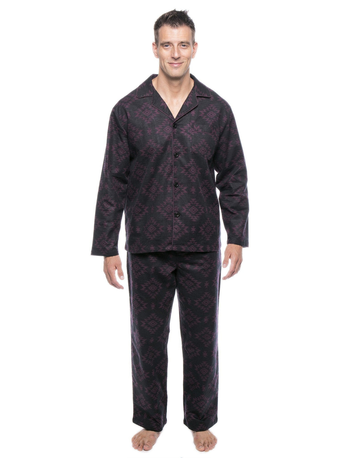 Men's 100% Cotton Flannel Pajama Set pajama-sets La Vie Bien Men's 100% Cotton Flannel Pajama Set