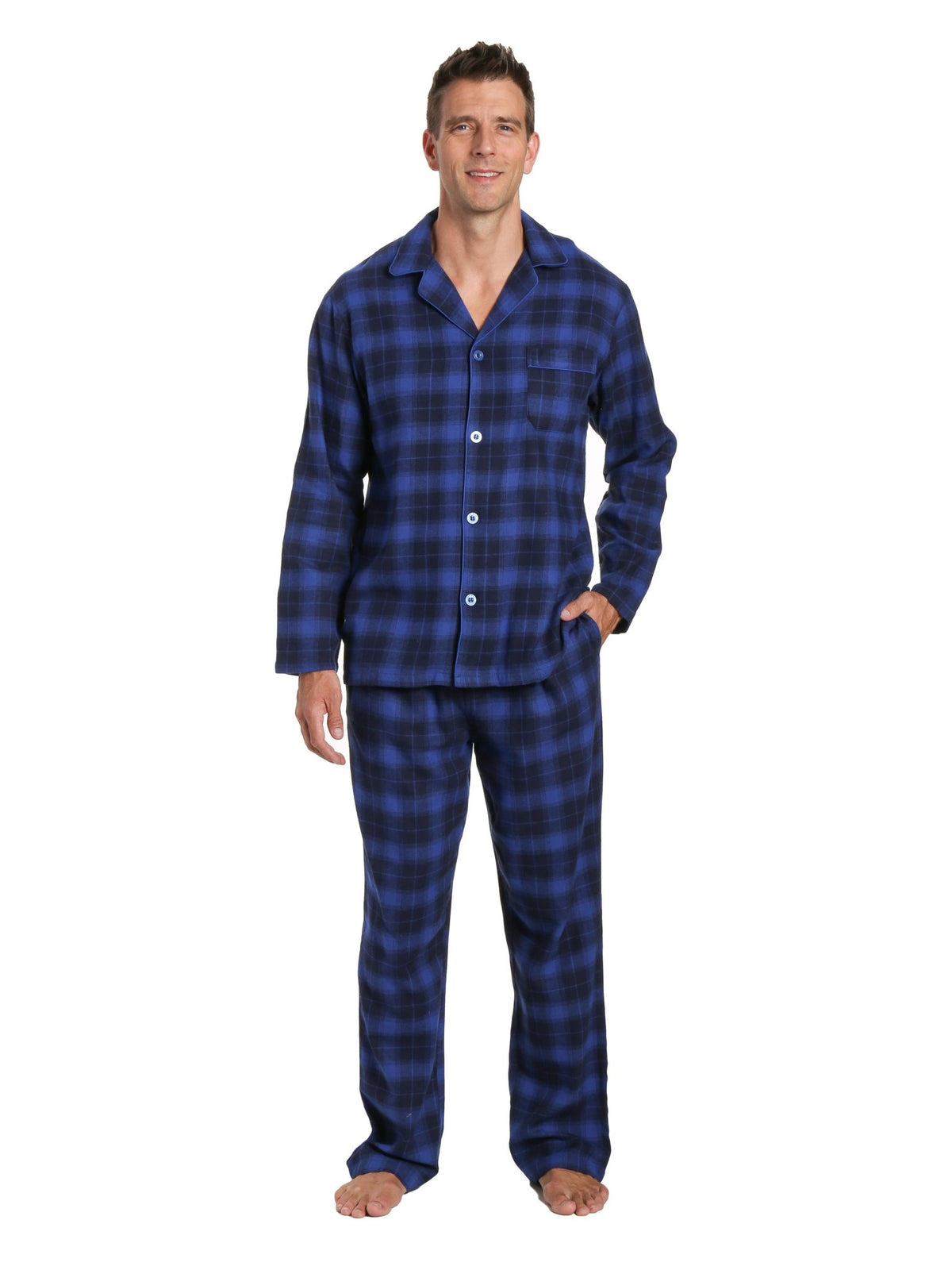 Men's 100% Cotton Flannel Pajama Set pajama-sets La Vie Bien Men's 100% Cotton Flannel Pajama Set