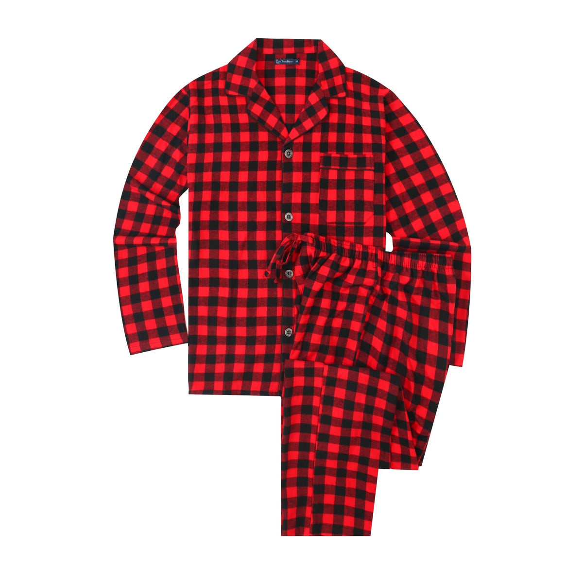 Men's 100% Cotton Flannel Pajama Set pajama-sets La Vie Bien Men's 100% Cotton Flannel Pajama Set