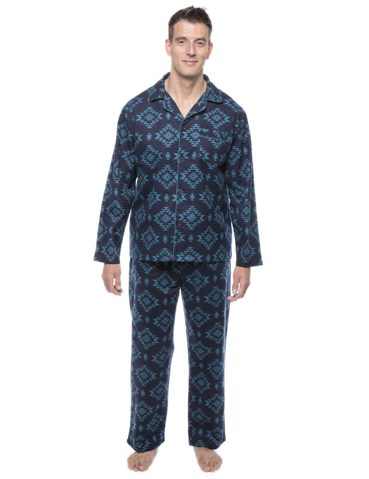Men's 100% Cotton Flannel Pajama Set pajama-sets La Vie Bien Men's 100% Cotton Flannel Pajama Set