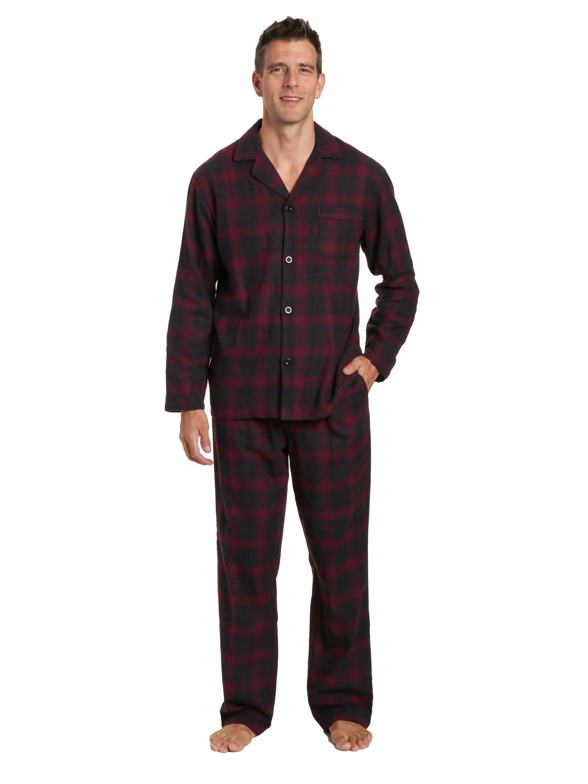 Men's 100% Cotton Flannel Pajama Set pajama-sets La Vie Bien Men's 100% Cotton Flannel Pajama Set