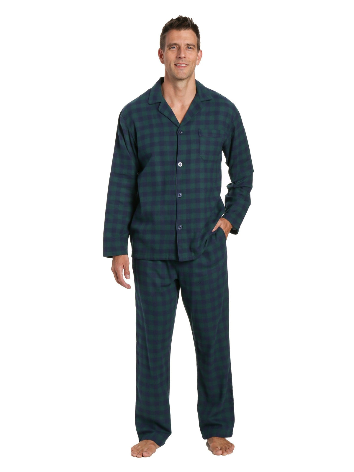 Men's 100% Cotton Flannel Pajama Set pajama-sets La Vie Bien Men's 100% Cotton Flannel Pajama Set