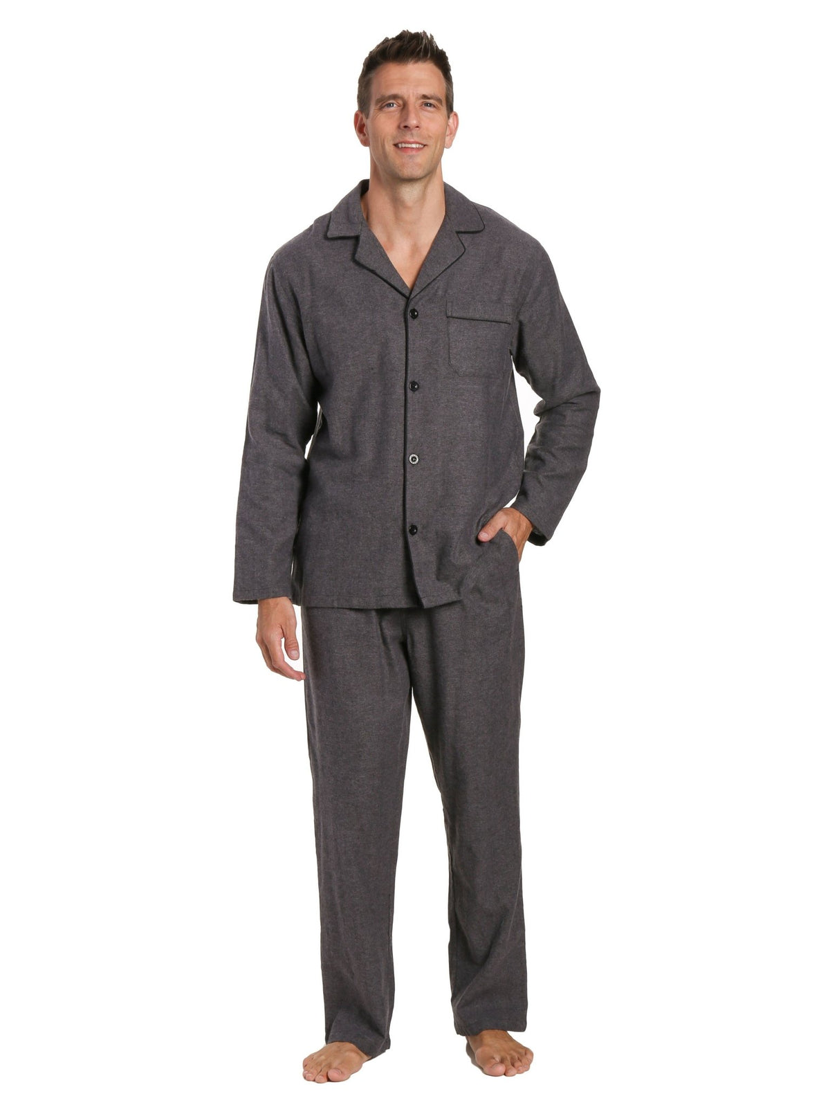 Men's 100% Cotton Flannel Pajama Set pajama-sets La Vie Bien Men's 100% Cotton Flannel Pajama Set