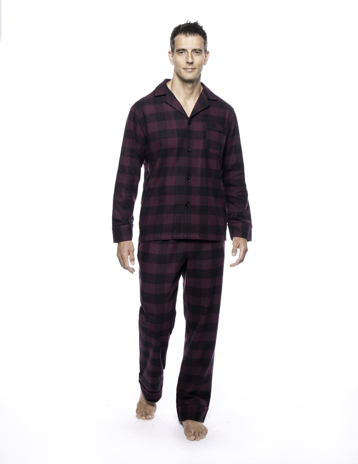 Men's 100% Cotton Flannel Pajama Set pajama-sets La Vie Bien Men's 100% Cotton Flannel Pajama Set