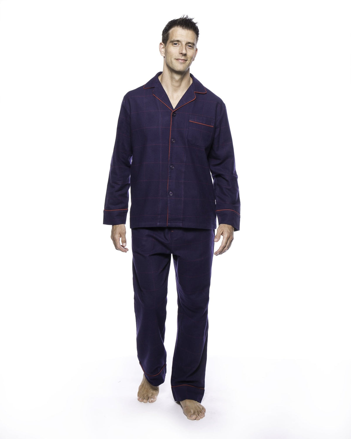 Men's 100% Cotton Flannel Pajama Set pajama-sets La Vie Bien Men's 100% Cotton Flannel Pajama Set