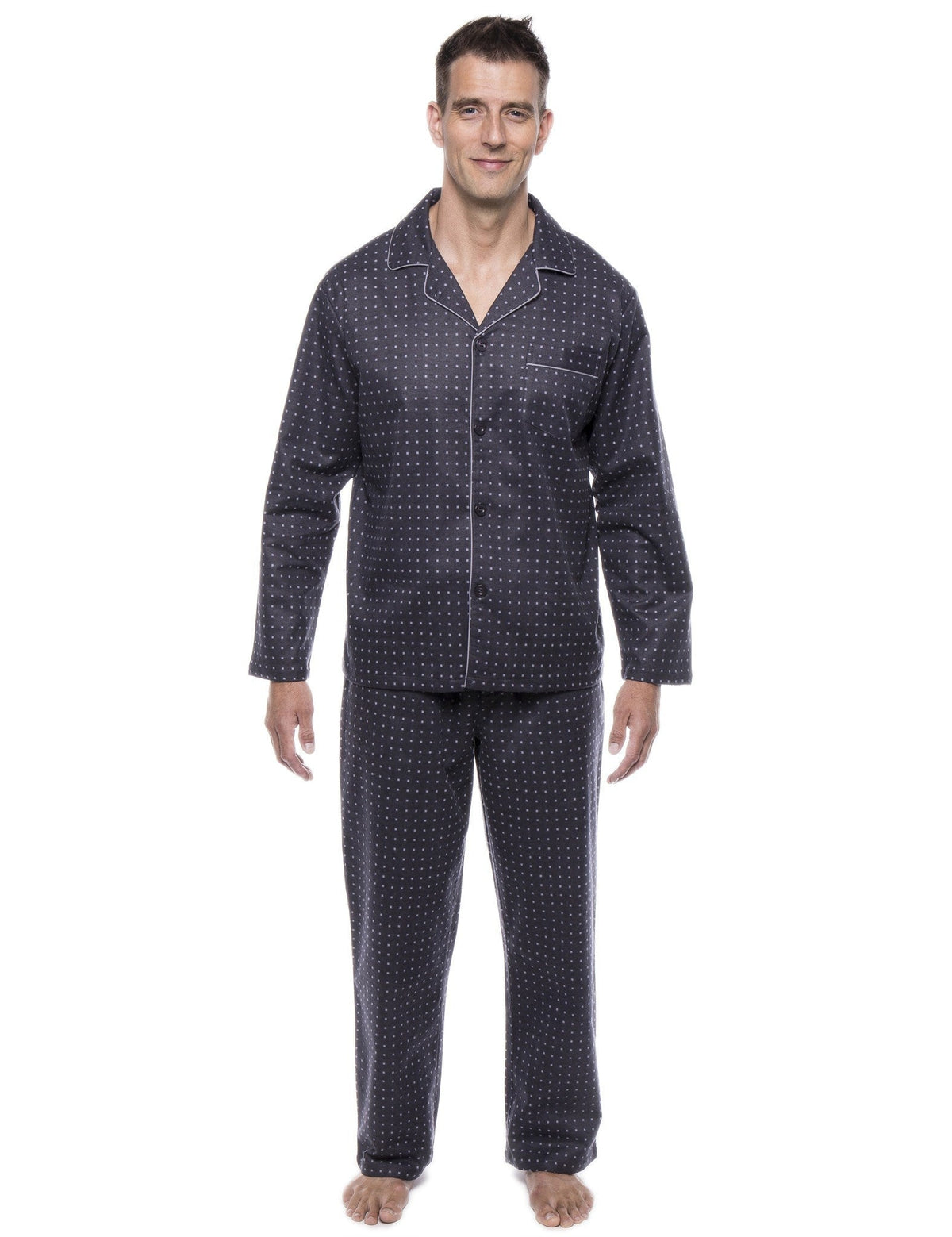 Men's 100% Cotton Flannel Pajama Set pajama-sets La Vie Bien Men's 100% Cotton Flannel Pajama Set