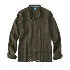 Men's 100% Linen Casual Zip Up Jacket cotton-lightweight-jackets La Vie Bien Men's 100% Linen Casual Zip Up Jacket
