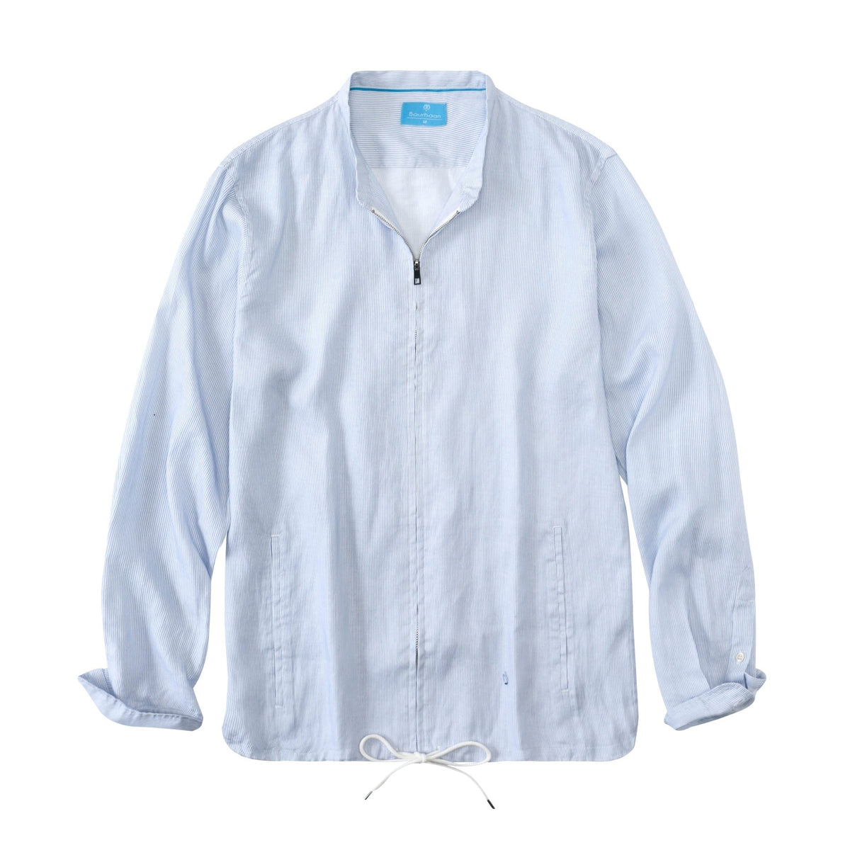 Men's 100% Linen Casual Zip Up Jacket cotton-lightweight-jackets La Vie Bien Men's 100% Linen Casual Zip Up Jacket