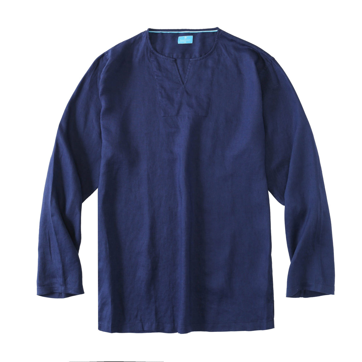 Men's 100% Linen V-Neck Pullover Shirt button-down-shirts La Vie Bien Men's 100% Linen V-Neck Pullover Shirt