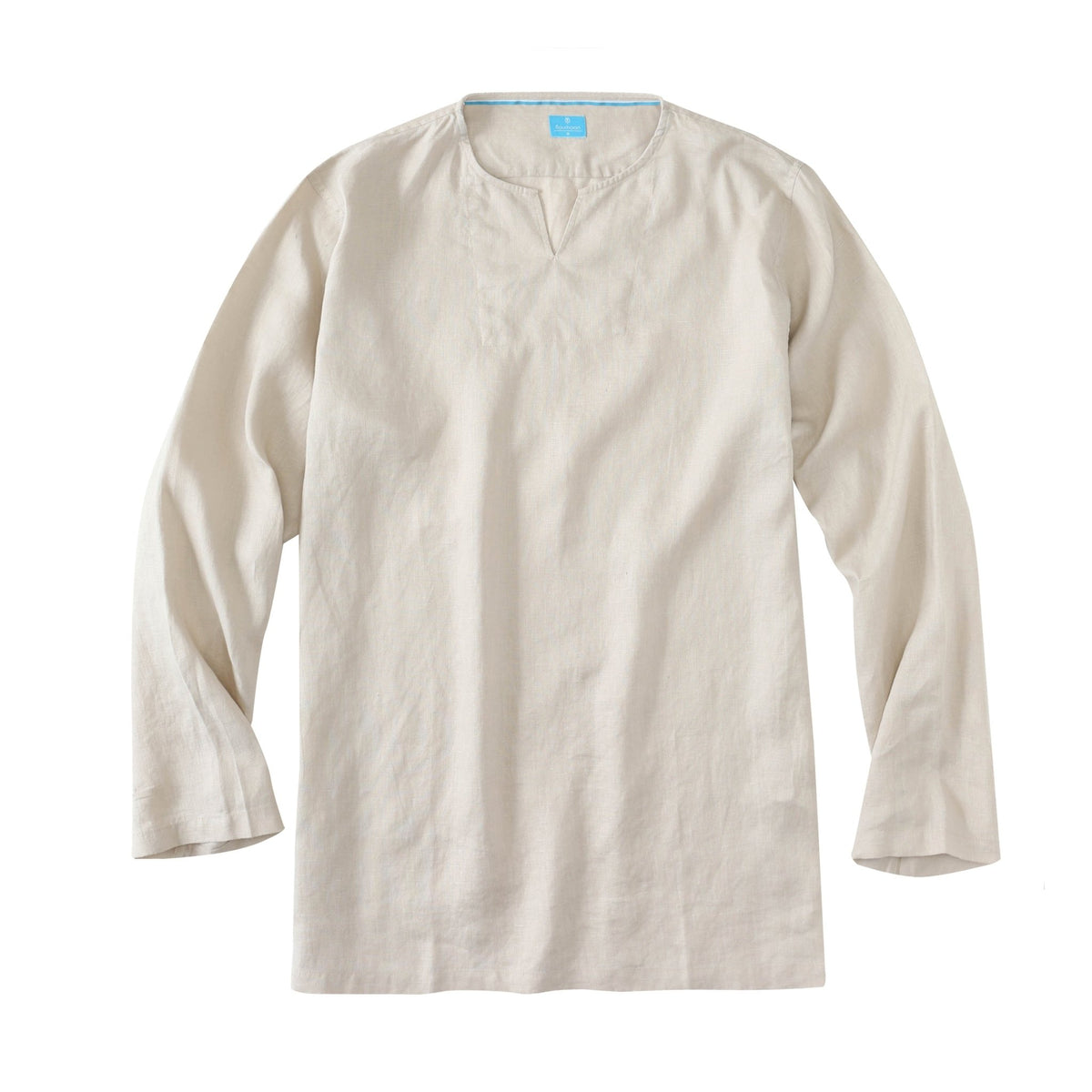 Men's 100% Linen V-Neck Pullover Shirt button-down-shirts La Vie Bien Men's 100% Linen V-Neck Pullover Shirt