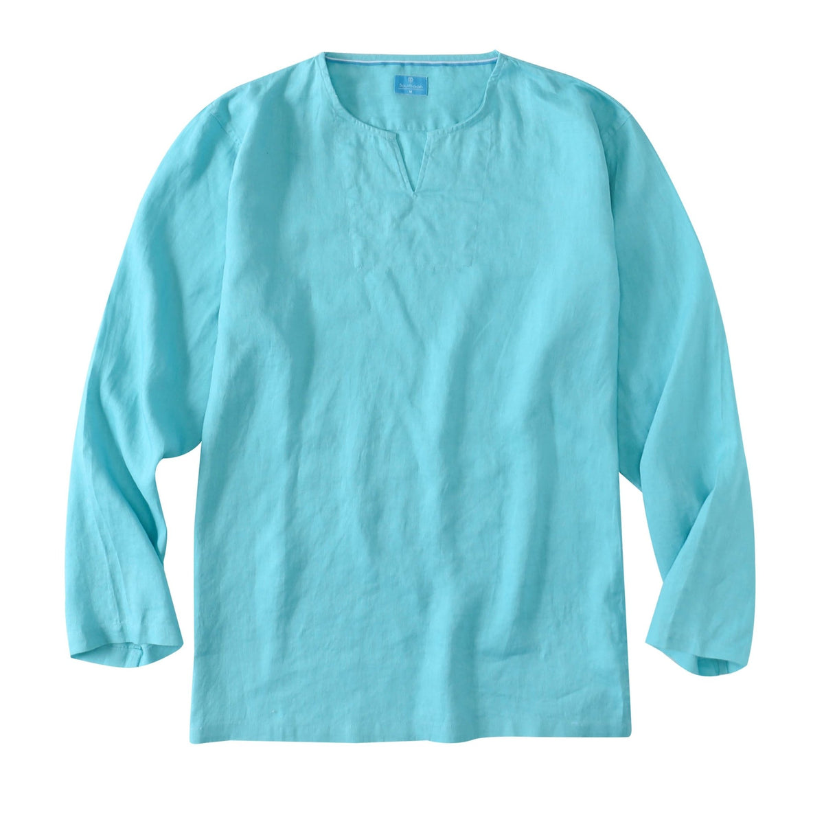 Men's 100% Linen V-Neck Pullover Shirt button-down-shirts La Vie Bien Men's 100% Linen V-Neck Pullover Shirt