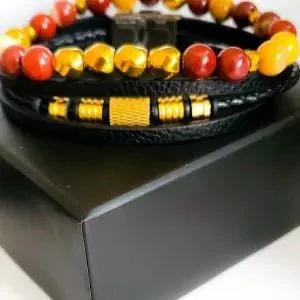 Men's African Opal Bracelet Set by L.Signature Collection by L.Styles