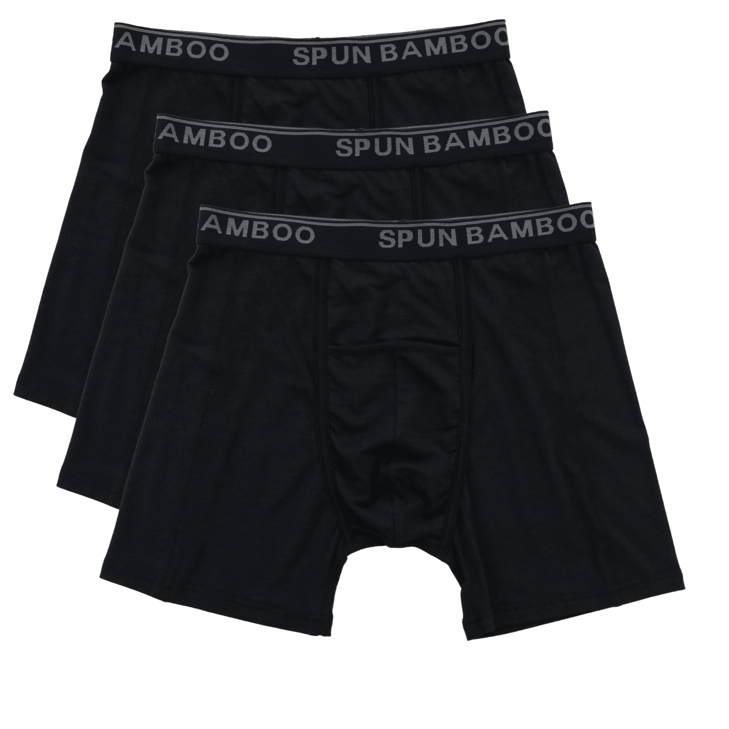 Men's Bamboo Viscose Boxer Briefs Underwear Black Color - 3 - pack mens underwear La Vie Bien Men's Bamboo Viscose Boxer Briefs Underwear Black Color - 3 - pack
