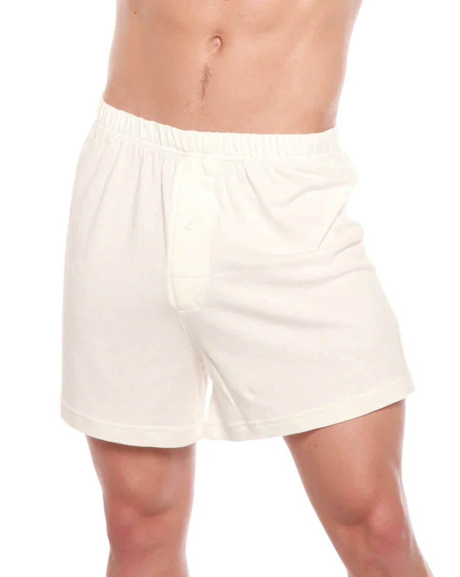 Men's Bamboo Viscose/Cotton Boxer Style Underwear Cream Color - 5 - pack