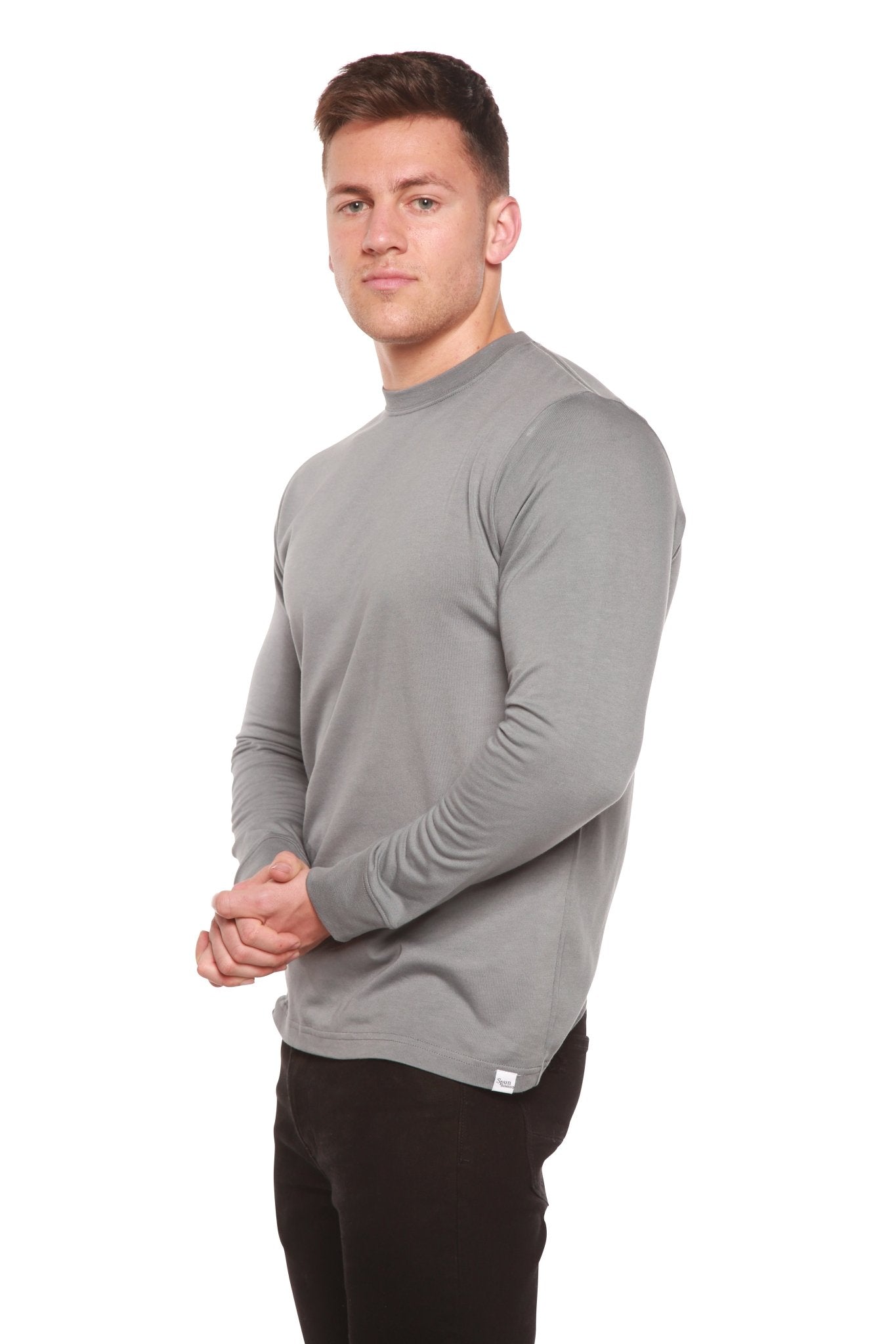 Men's Bamboo Viscose/Organic Cotton Long Sleeve T-Shirt by Spun Bamboo