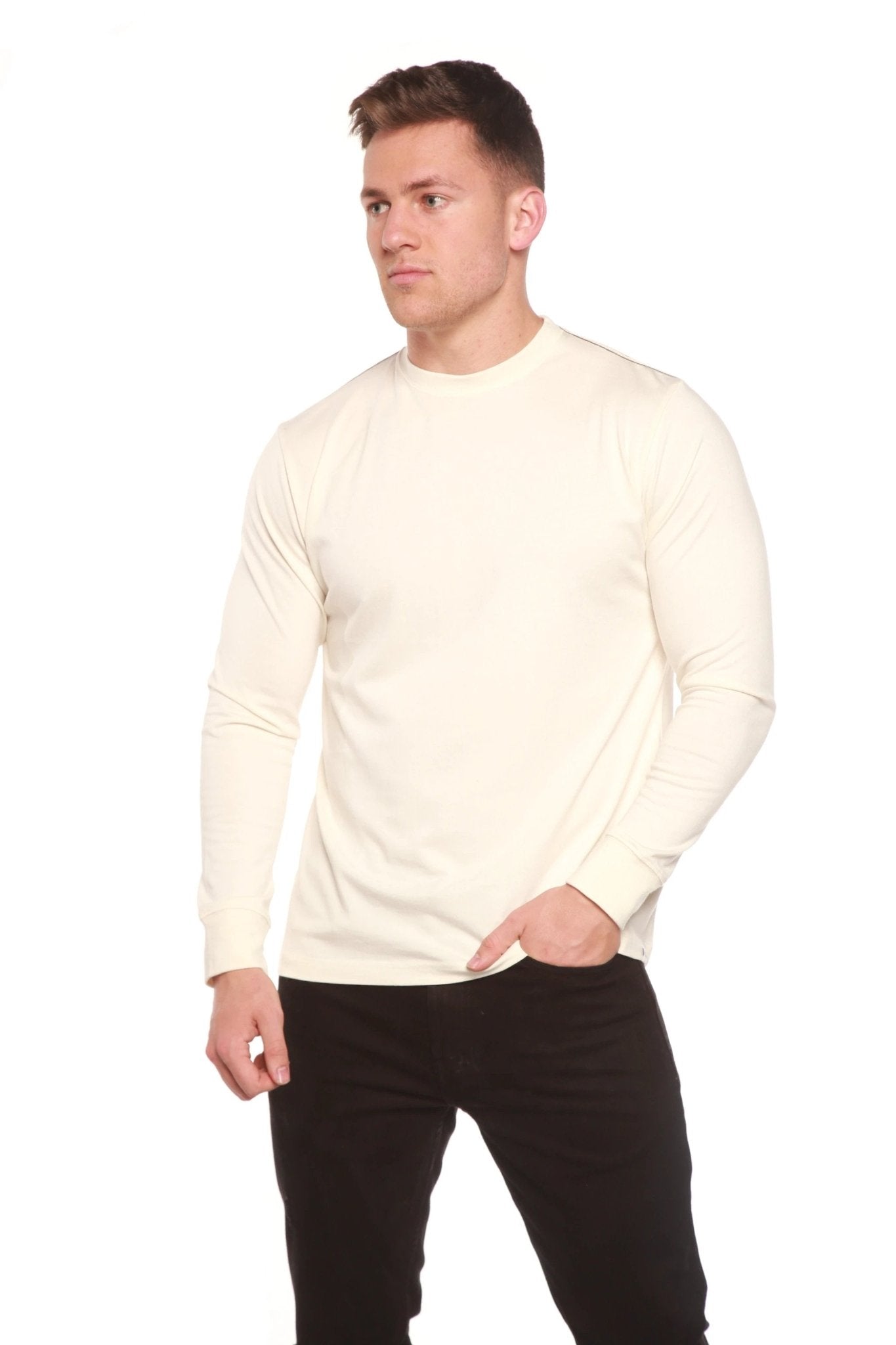 Men's Bamboo Viscose/Organic Cotton Long Sleeve T-Shirt by Spun Bamboo
