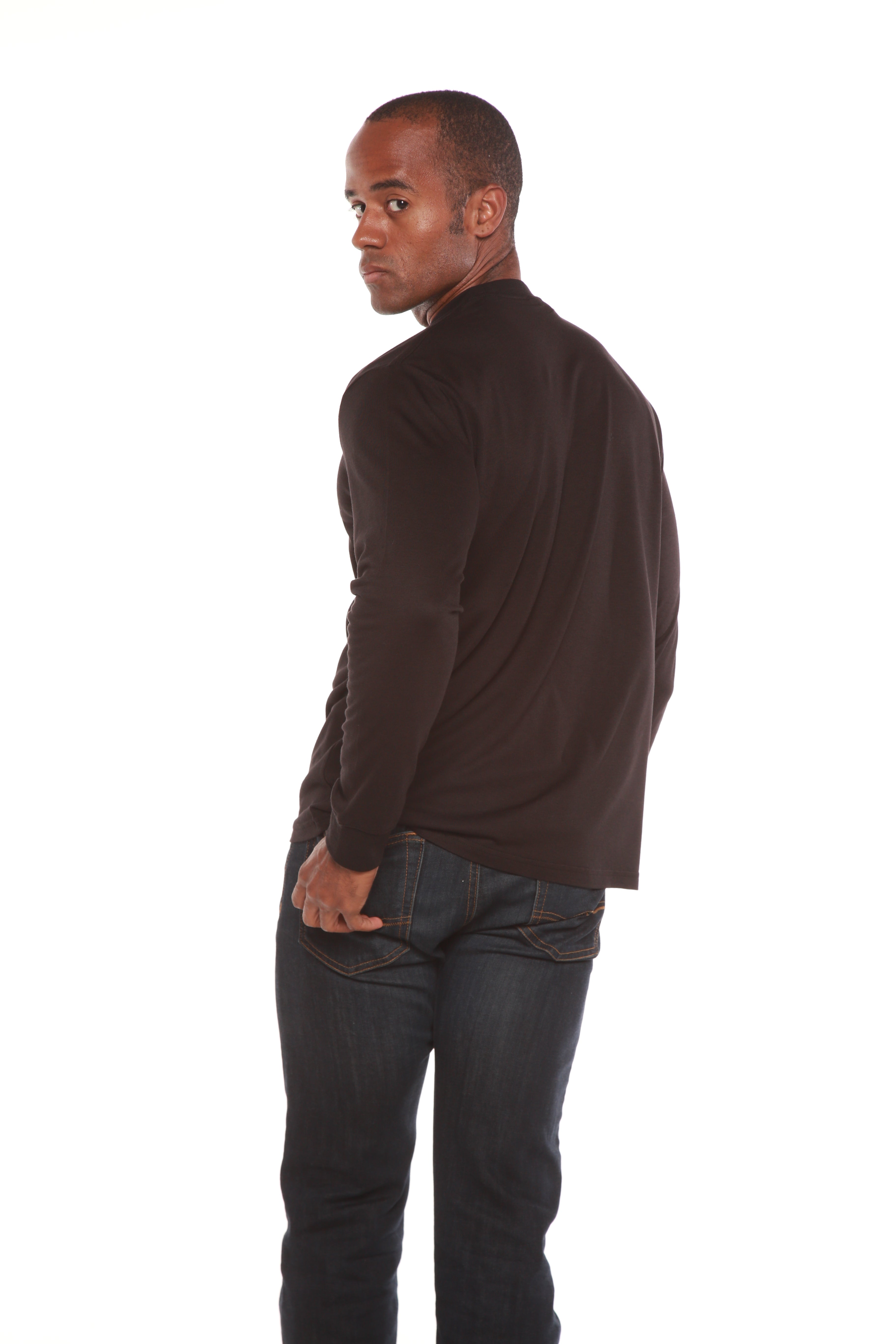 Men's Bamboo Viscose/Organic Cotton Long Sleeve T-Shirt by Spun Bamboo