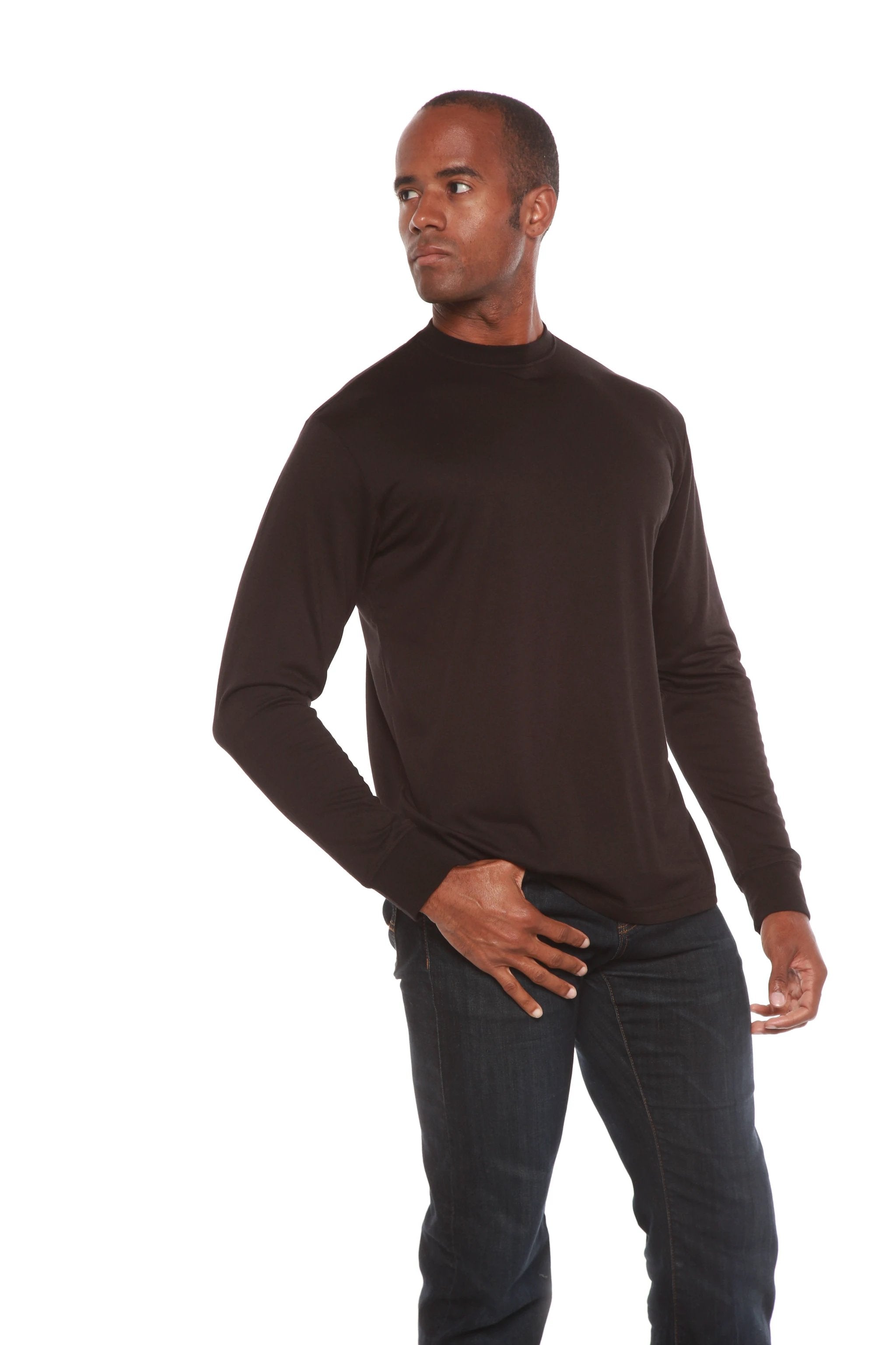 Men's Bamboo Viscose/Organic Cotton Long Sleeve T-Shirt by Spun Bamboo