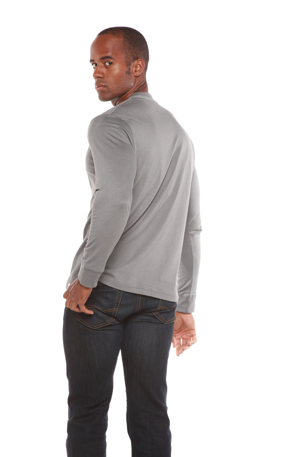 Men's Bamboo Viscose/Organic Cotton Long Sleeve T-Shirt by Spun Bamboo