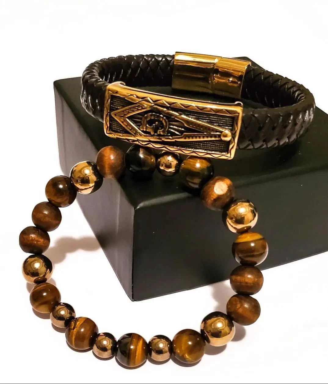 Men's Brown Masonic Bracelet Set by L.Signature Collection by L.Styles