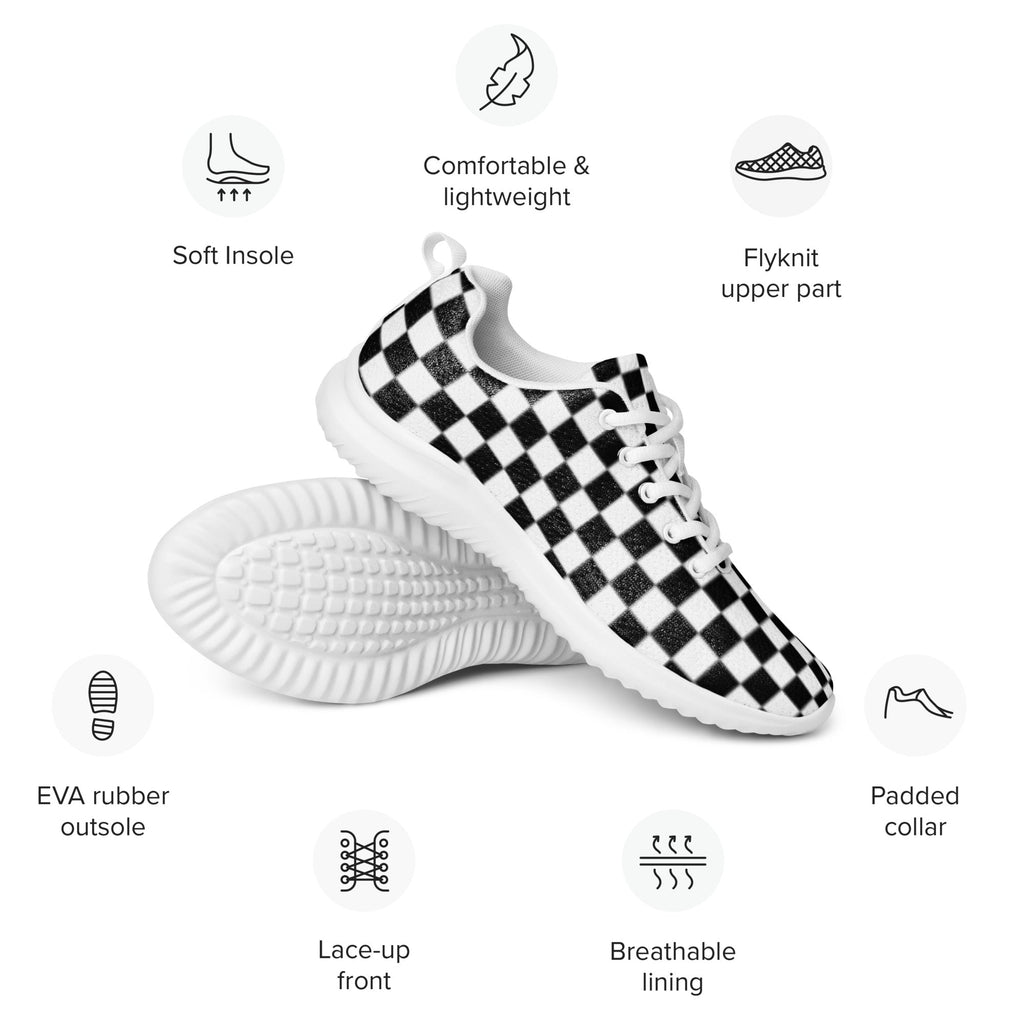 Men’s checkered athletic shoes