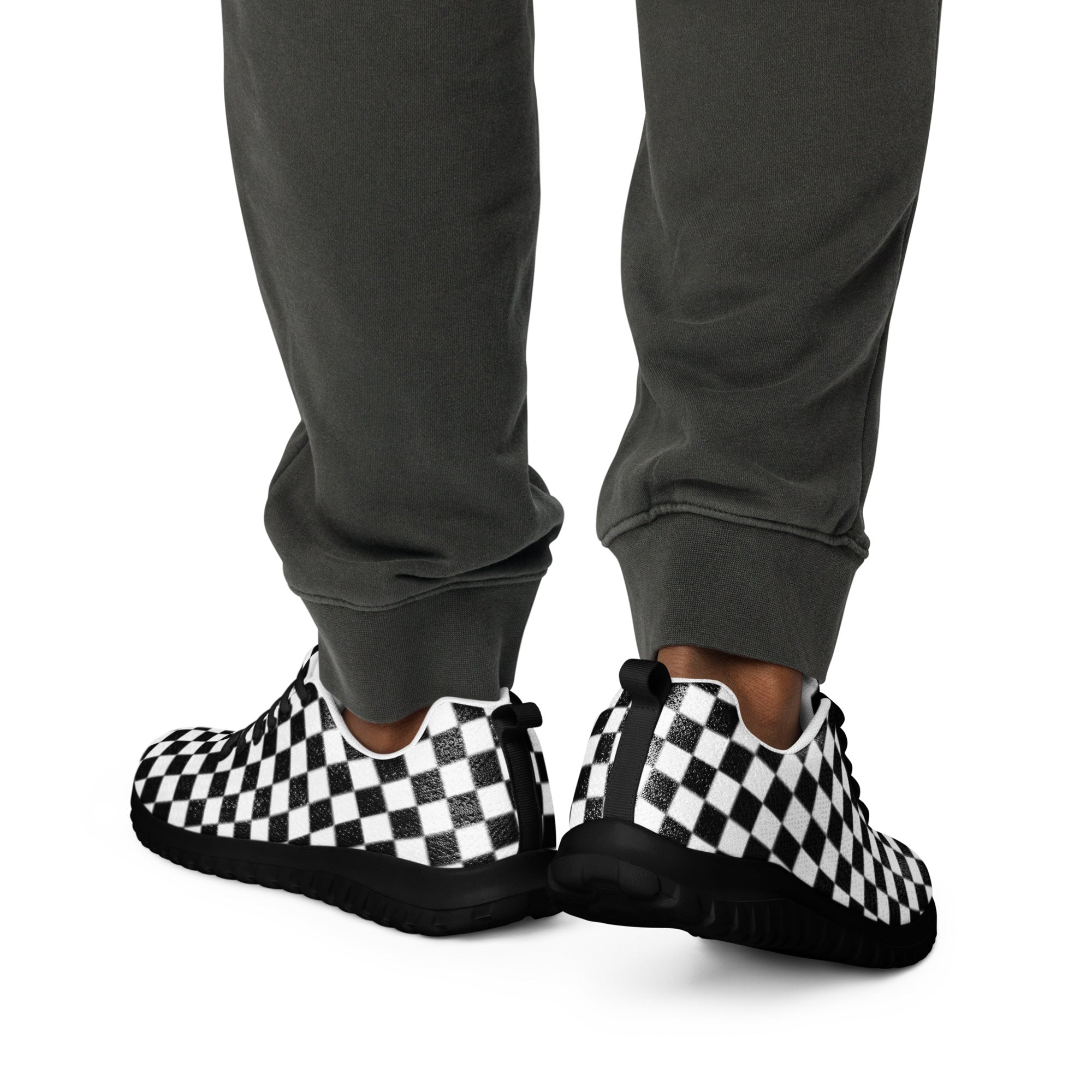 Men’s checkered athletic shoes