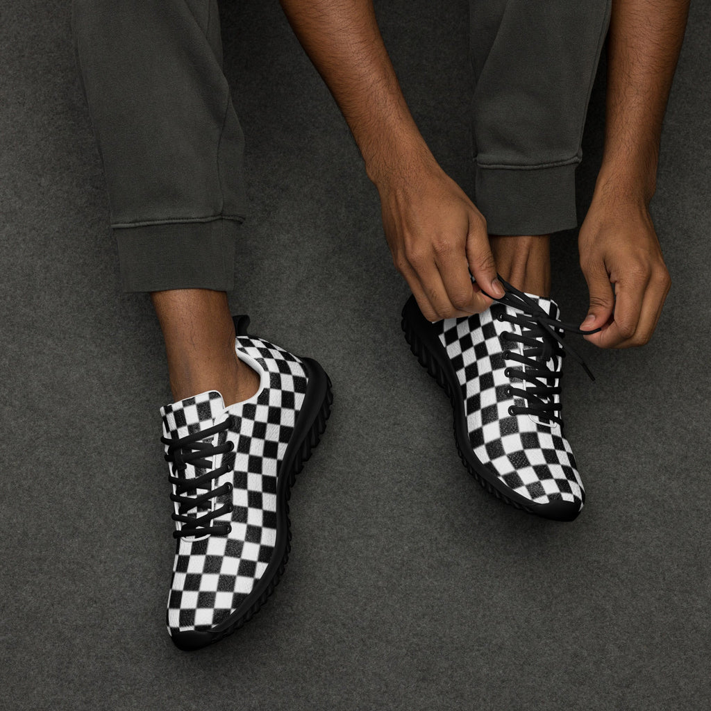 Men’s checkered athletic shoes