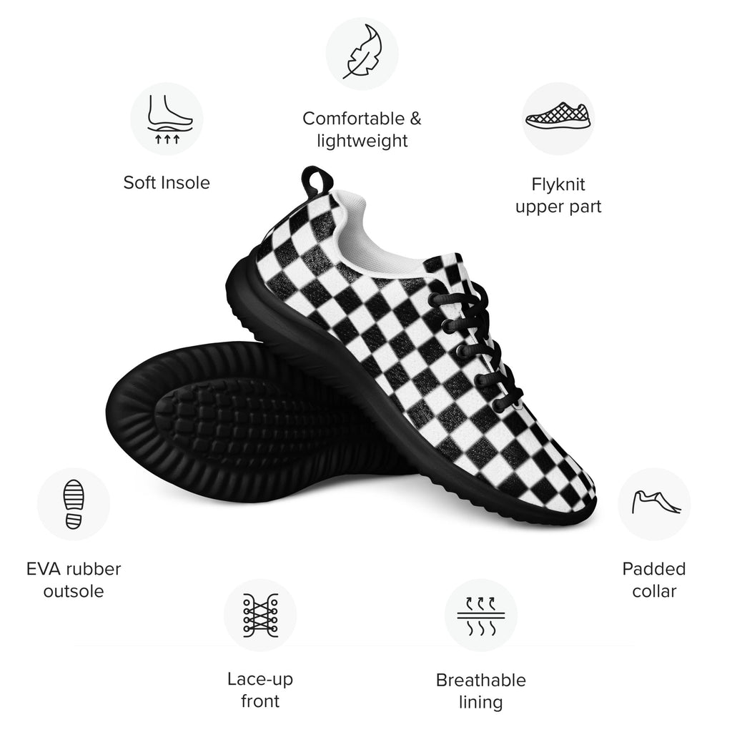 Men’s checkered athletic shoes