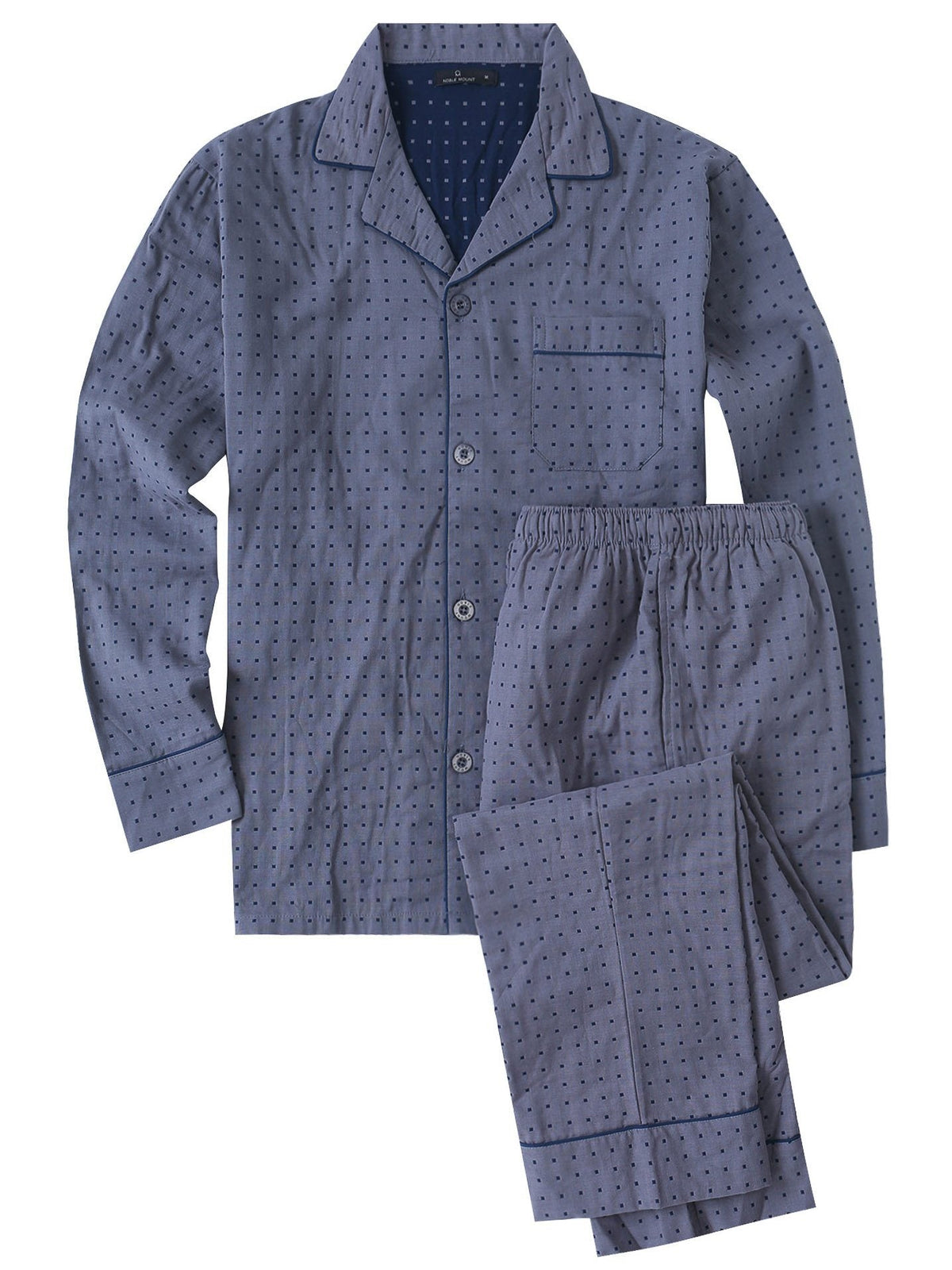 Mens Cotton Woven Double Layer Soft Pajama Sleepwear Set pajama-sets La Vie Bien Mens Cotton Woven Double Layer Soft Pajama Sleepwear Set