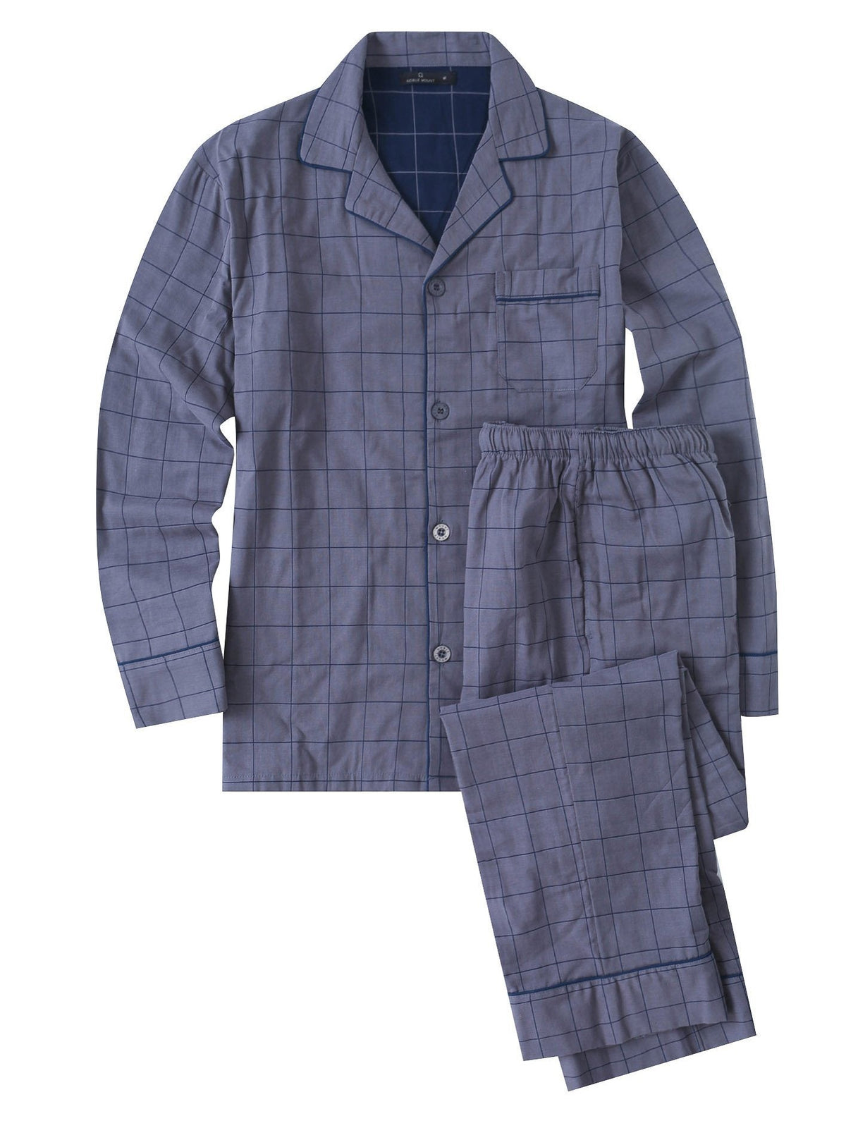 Mens Cotton Woven Double Layer Soft Pajama Sleepwear Set pajama-sets La Vie Bien Mens Cotton Woven Double Layer Soft Pajama Sleepwear Set