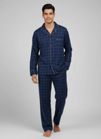 Mens Cotton Woven Double Layer Soft Pajama Sleepwear Set pajama-sets La Vie Bien Mens Cotton Woven Double Layer Soft Pajama Sleepwear Set