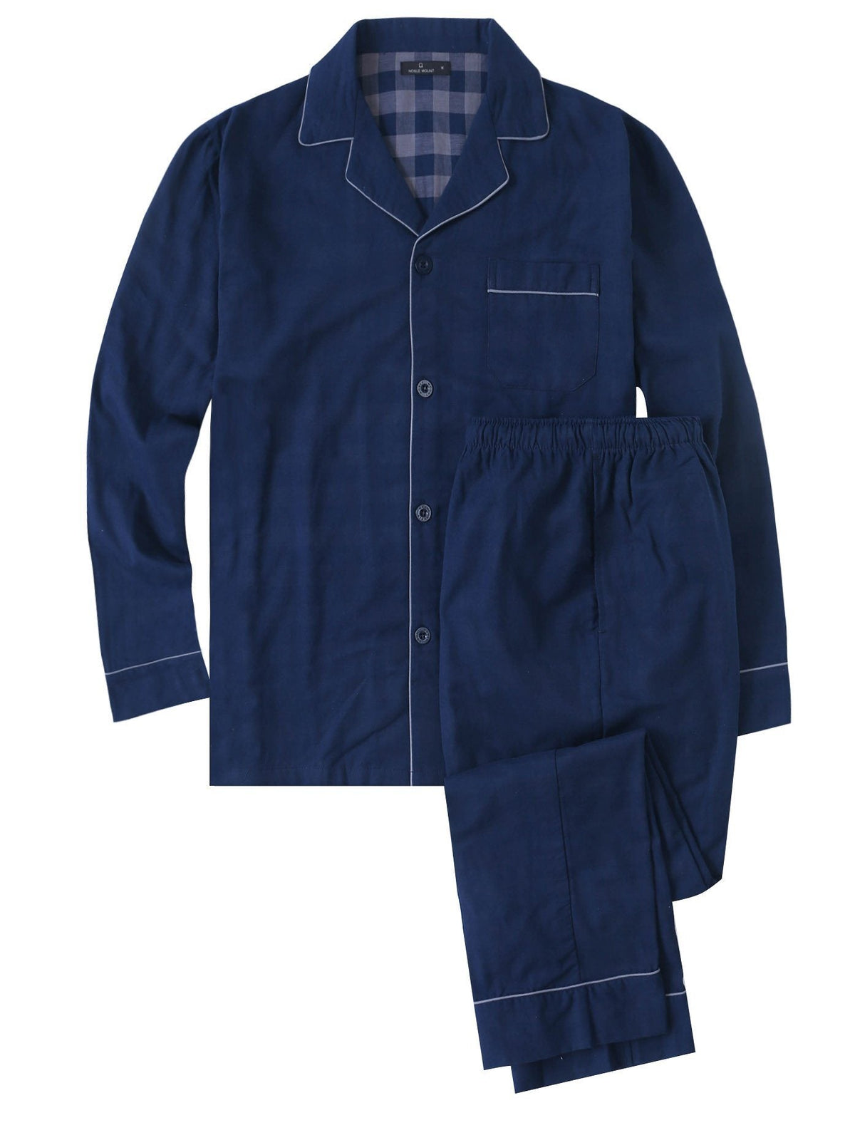 Mens Cotton Woven Double Layer Soft Pajama Sleepwear Set pajama-sets La Vie Bien Mens Cotton Woven Double Layer Soft Pajama Sleepwear Set