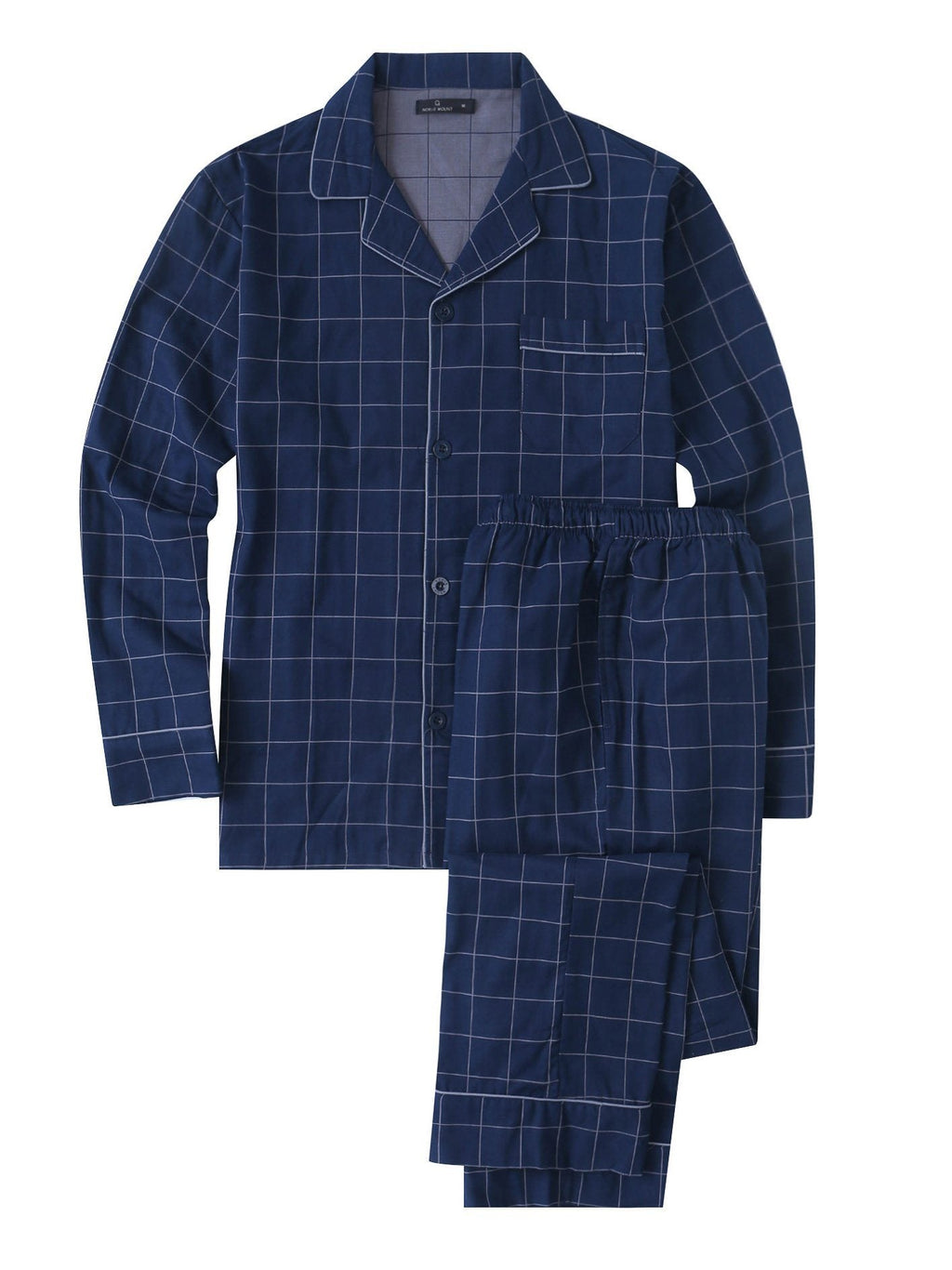 Mens Cotton Woven Double Layer Soft Pajama Sleepwear Set pajama-sets La Vie Bien Mens Cotton Woven Double Layer Soft Pajama Sleepwear Set