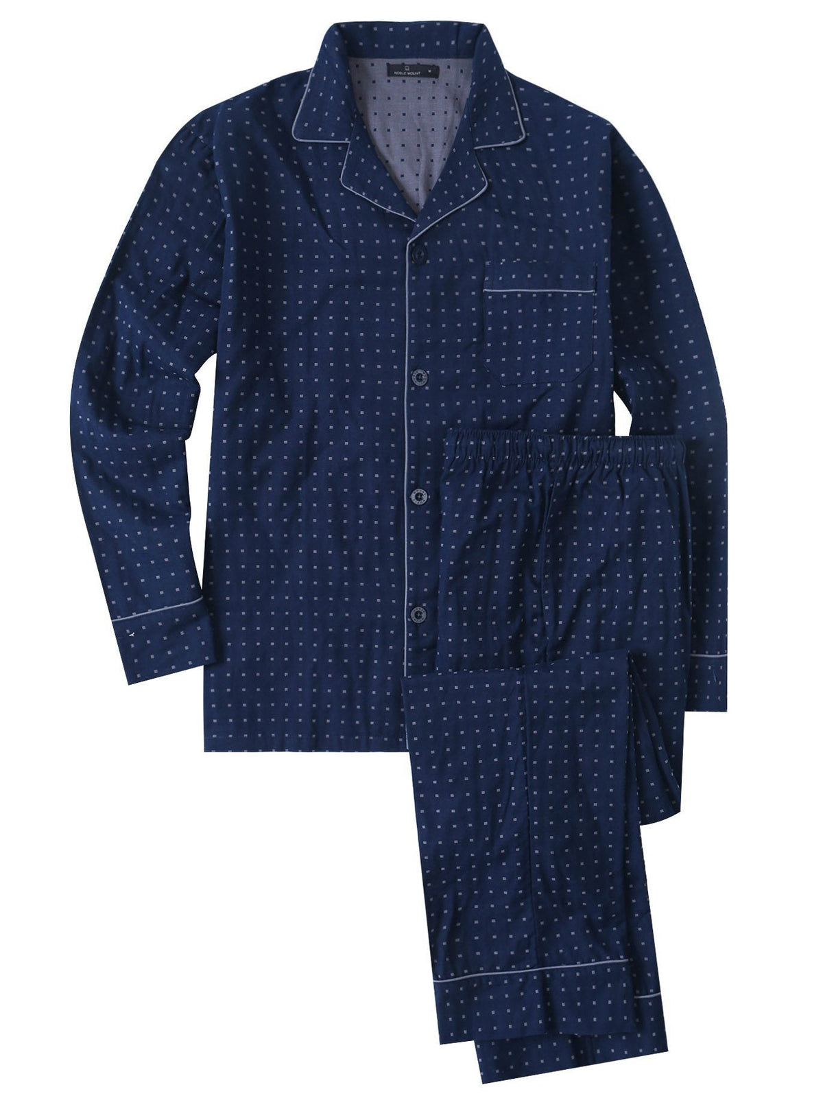 Mens Cotton Woven Double Layer Soft Pajama Sleepwear Set pajama-sets La Vie Bien Mens Cotton Woven Double Layer Soft Pajama Sleepwear Set
