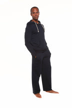 Men's Henley Style Bamboo Viscose Fleece Hoodie + Fleece Lounge Pants mens hoodie La Vie Bien Men's Henley Style Bamboo Viscose Fleece Hoodie + Fleece Lounge Pants