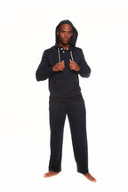 Men's Henley Style Bamboo Viscose Fleece Hoodie + Fleece Lounge Pants mens hoodie La Vie Bien Men's Henley Style Bamboo Viscose Fleece Hoodie + Fleece Lounge Pants
