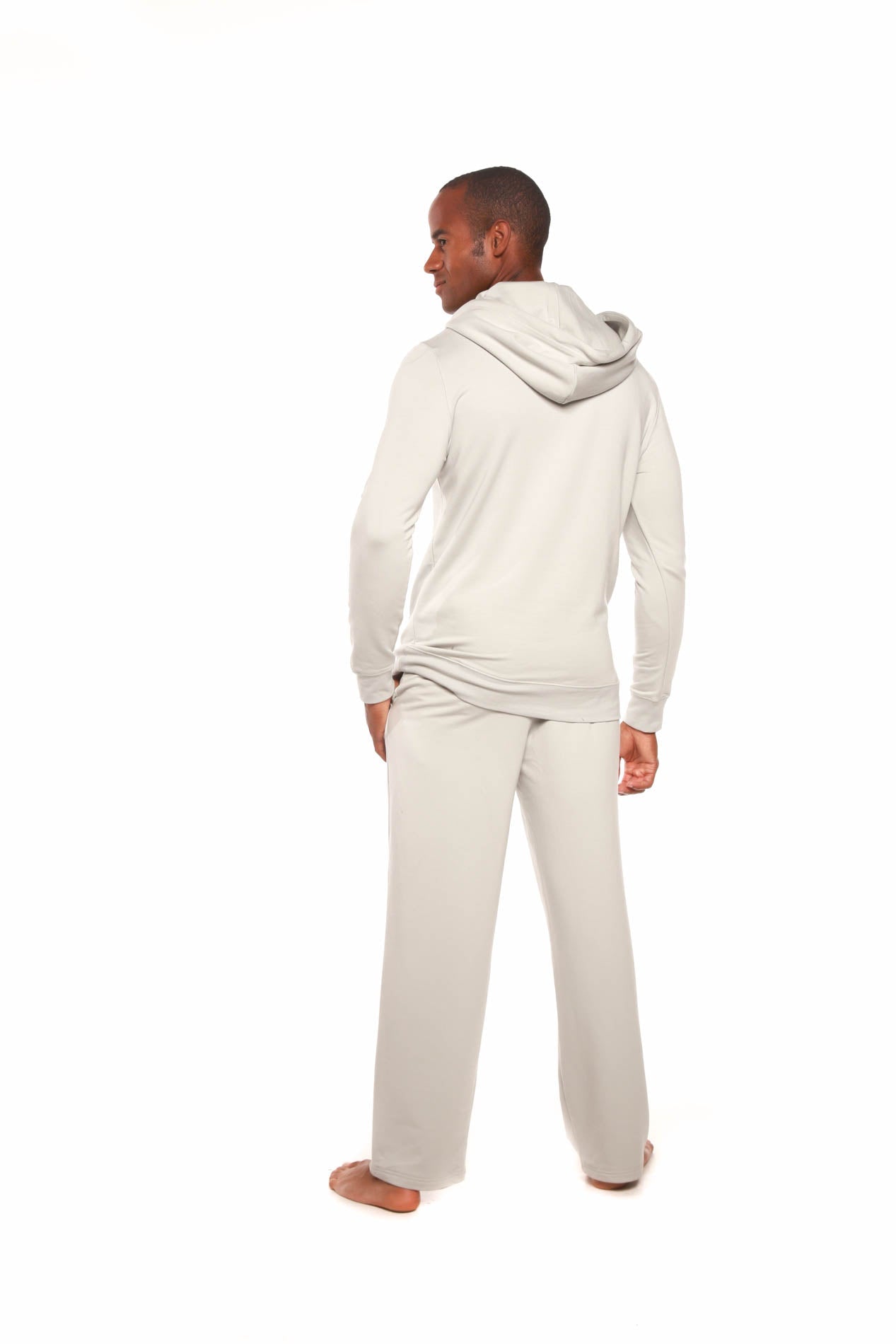 Men's Henley Style Bamboo Viscose Fleece Hoodie + Fleece Lounge Pants mens hoodie La Vie Bien Men's Henley Style Bamboo Viscose Fleece Hoodie + Fleece Lounge Pants