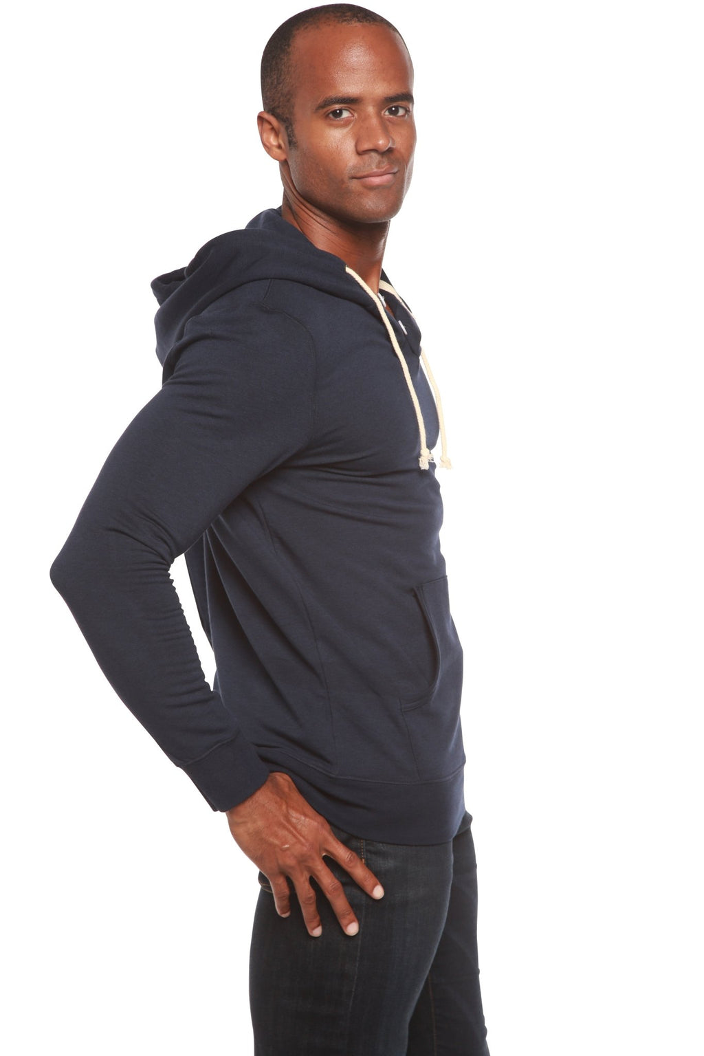 Men's Henley Style Bamboo Viscose Fleece Hoodie mens hoodie La Vie Bien Men's Henley Style Bamboo Viscose Fleece Hoodie