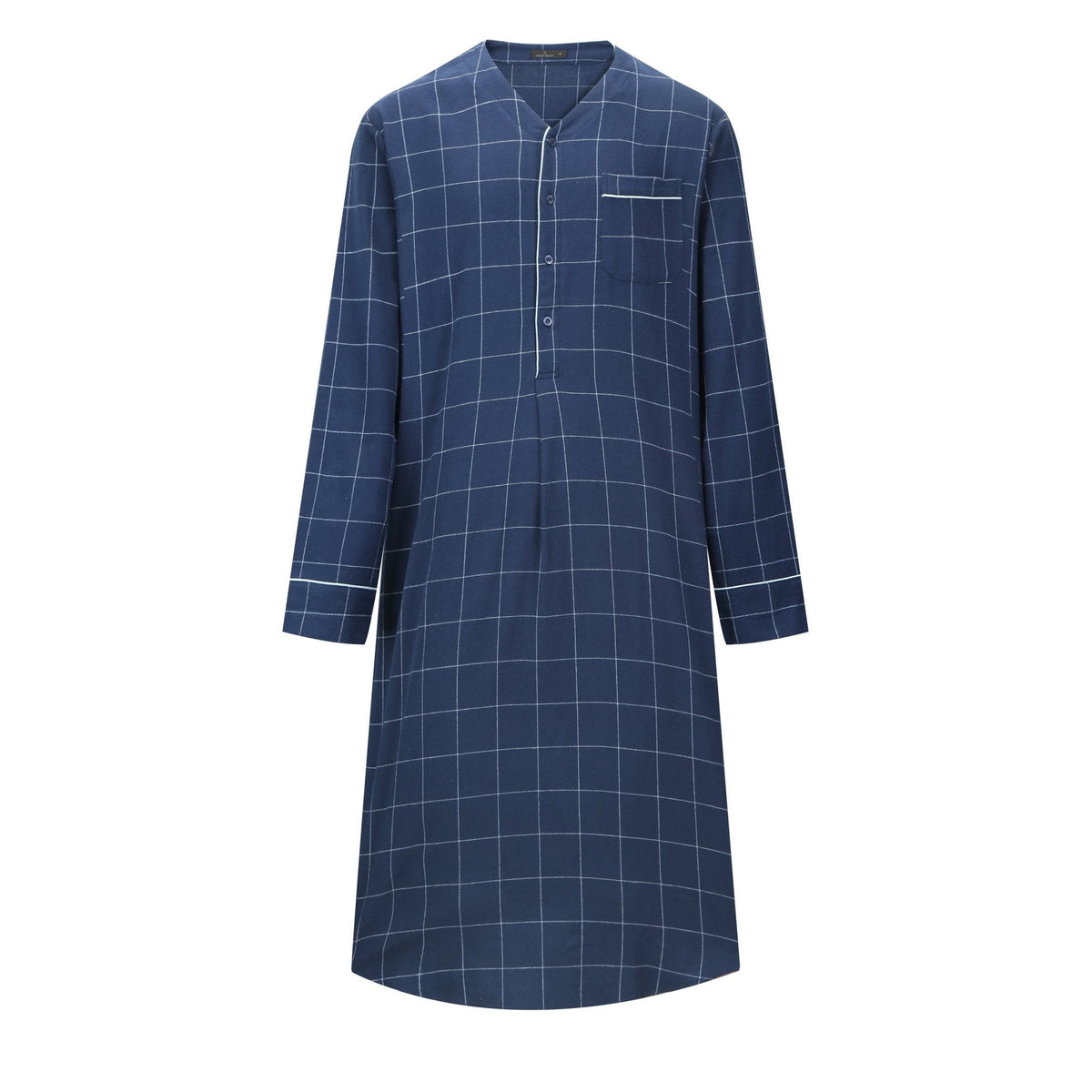 Mens Nightshirt - 100% Cotton Flannel Mens Nightshirts for Sleeping pajama-tops La Vie Bien Mens Nightshirt - 100% Cotton Flannel Mens Nightshirts for Sleeping